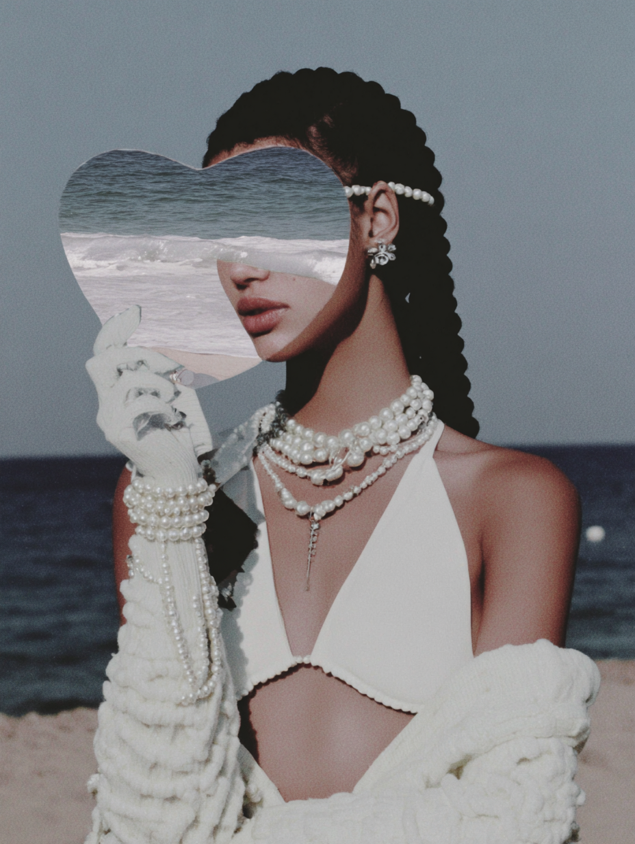 A portrait reflecting the sea